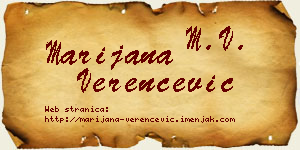Marijana Verenčević vizit kartica